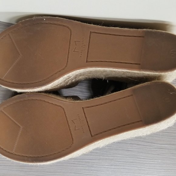 Marc Fisher Alida Braided Espadrille Wedge Sandals Tan Suede, Womens Size 7.5 M - Picture 11 of 13